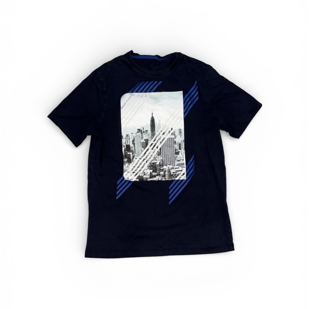 34. Armani Exchange Navy Men’s Graphic Tee Size Small